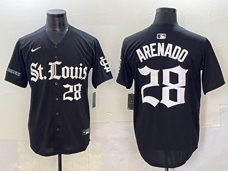 Men 2025 San Francisco Giants #28 Arenado Black Five generations Joint Name Nike MLB Jersey style 17
